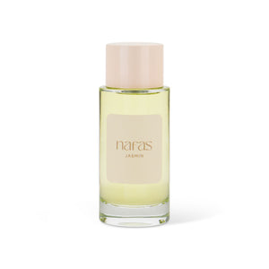 Nafas by Noor Jasmin Extrait de Parfum 100ml, clear glass bottle with cream cap and blush label